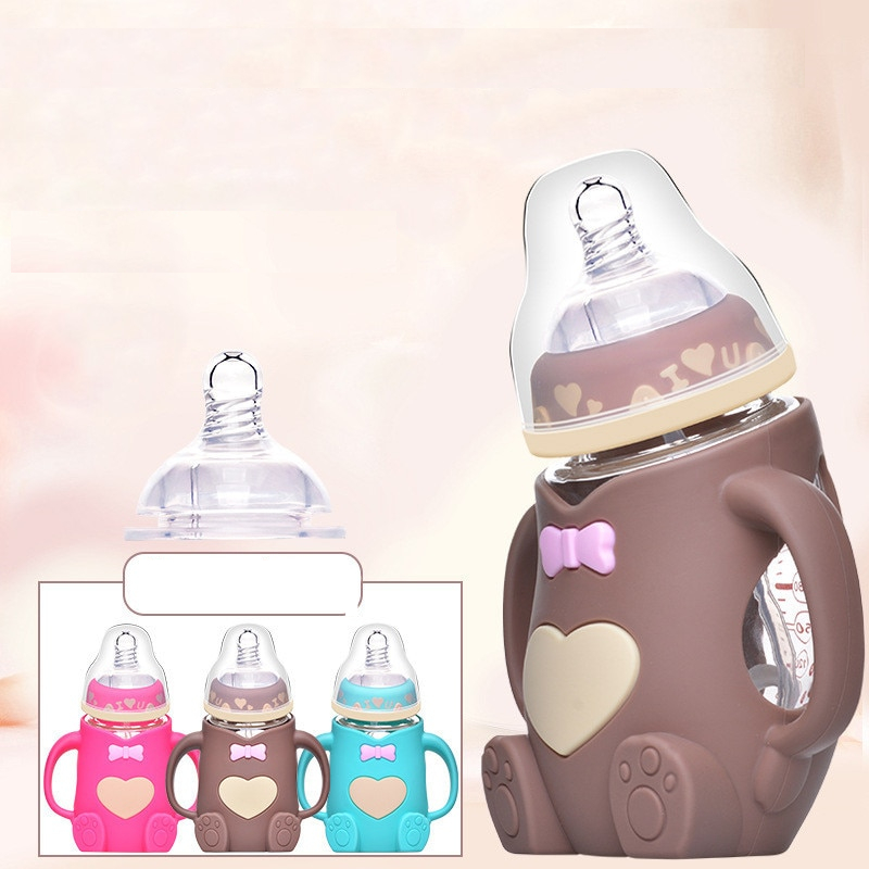 Baby Bottle with Handles Cute Feeding Bottle